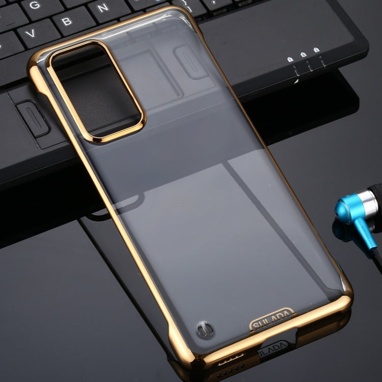For Huawei P40 SULADA Borderless Drop-proof Vacuum Plating PC Case
