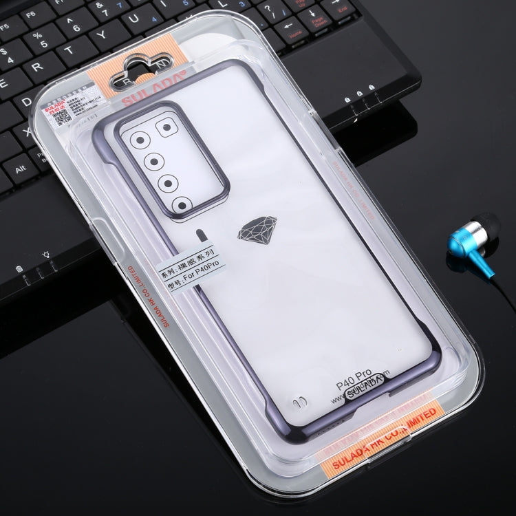 For Huawei P40 Pro SULADA Borderless Drop-proof Vacuum Plating PC Case