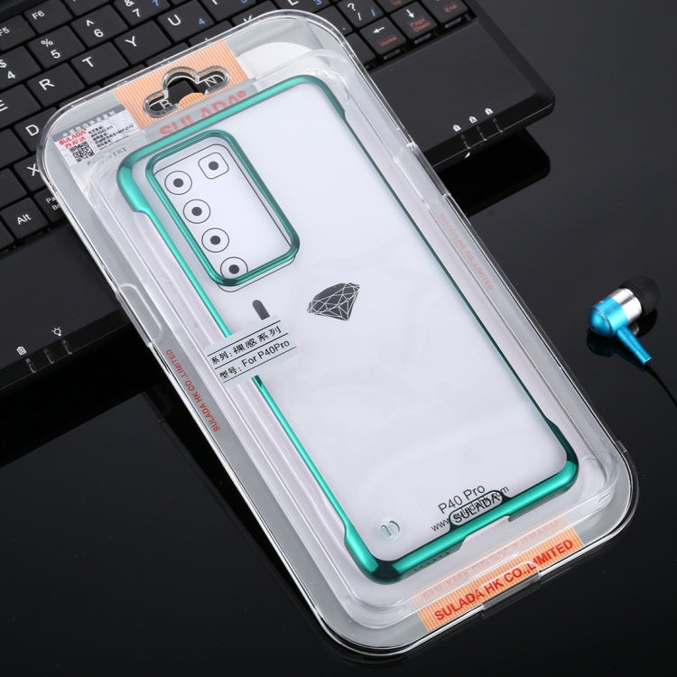 For Huawei P40 Pro SULADA Borderless Drop-proof Vacuum Plating PC Case
