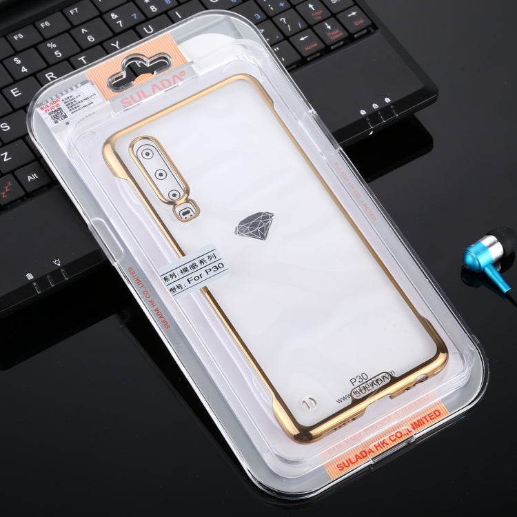 For Huawei P30 SULADA Borderless Drop-proof Vacuum Plating PC Case
