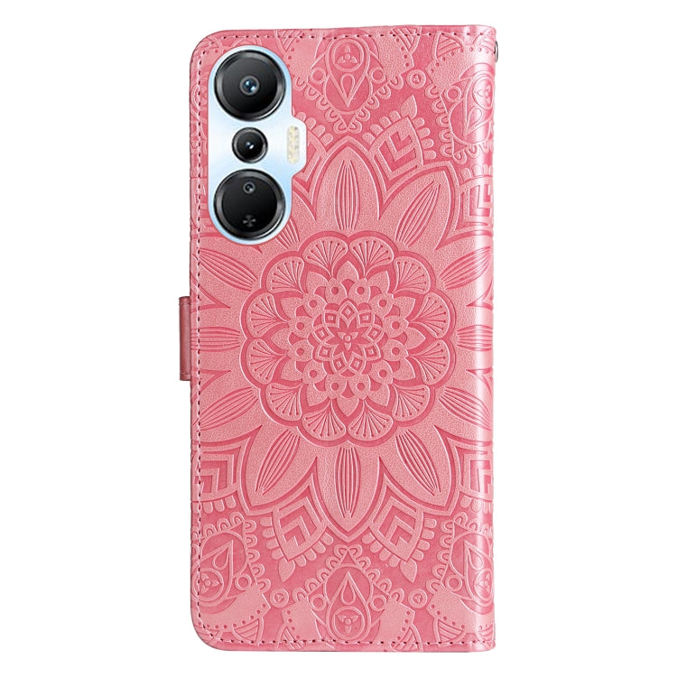 For Infinix Hot 20s Embossed Sunflower Leather Phone Case