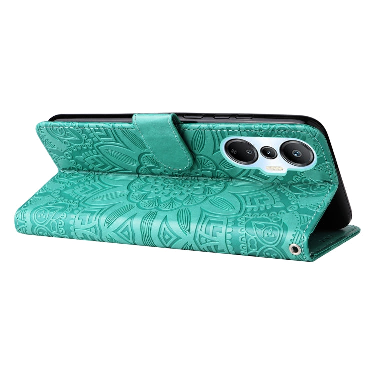 For Infinix Hot 20s Embossed Sunflower Leather Phone Case