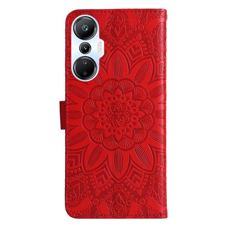 For Infinix Hot 20s Embossed Sunflower Leather Phone Case