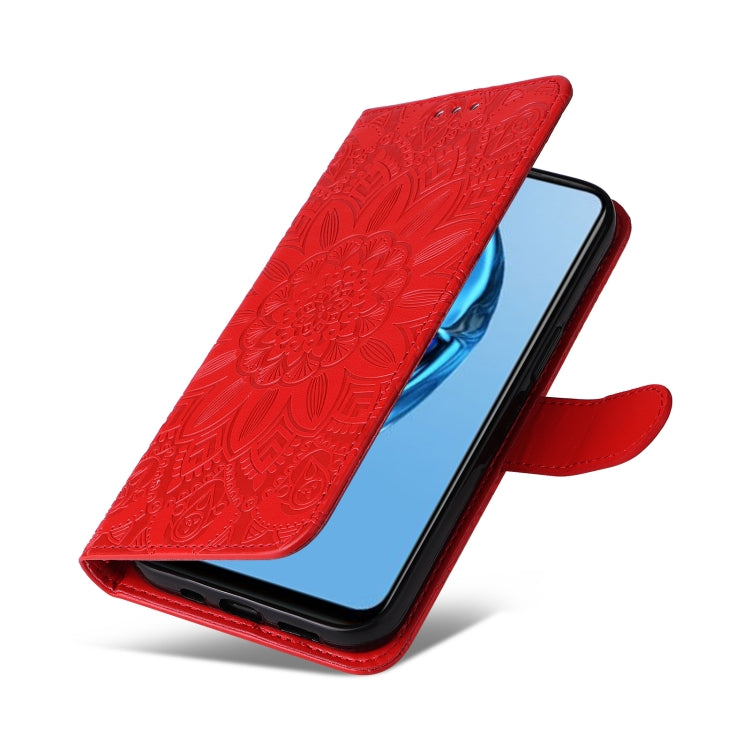 For Infinix Hot 20s Embossed Sunflower Leather Phone Case