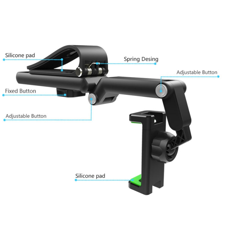 Multifunctional Car Sun Visor Rear Seat Mobile Phone Holder (Grey)