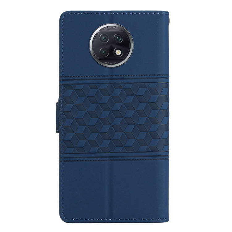 For Xiaomi Redmi Note 9 5G / Note 9T Diamond Embossed Skin Feel Leather Phone Case with Lanyard