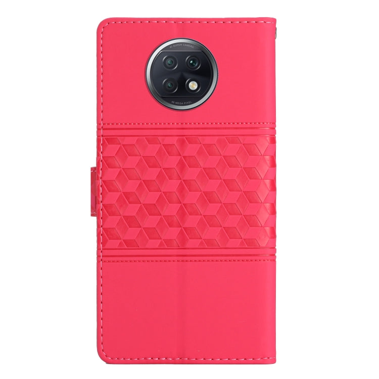 For Xiaomi Redmi Note 9 5G / Note 9T Diamond Embossed Skin Feel Leather Phone Case with Lanyard