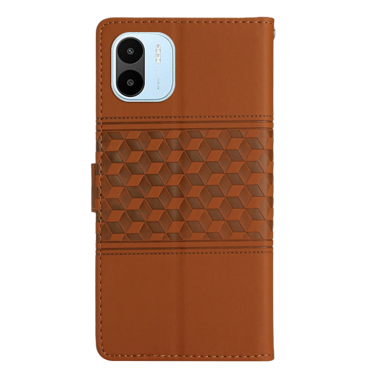 For Xiaomi Redmi A1 Diamond Embossed Skin Feel Leather Phone Case with Lanyard