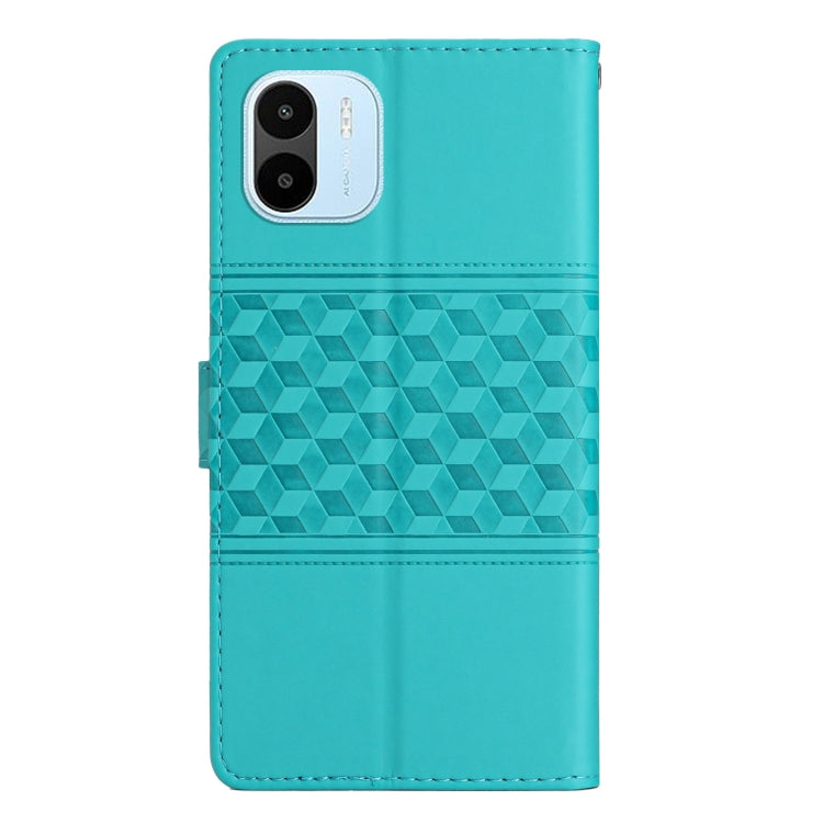 For Xiaomi Redmi A1 Diamond Embossed Skin Feel Leather Phone Case with Lanyard