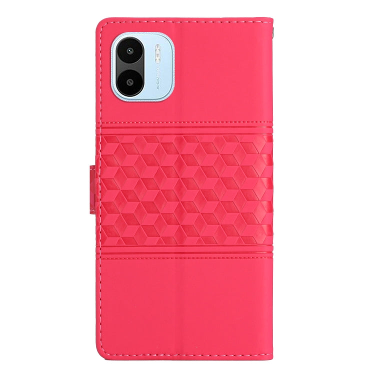 For Xiaomi Redmi A1 Diamond Embossed Skin Feel Leather Phone Case with Lanyard
