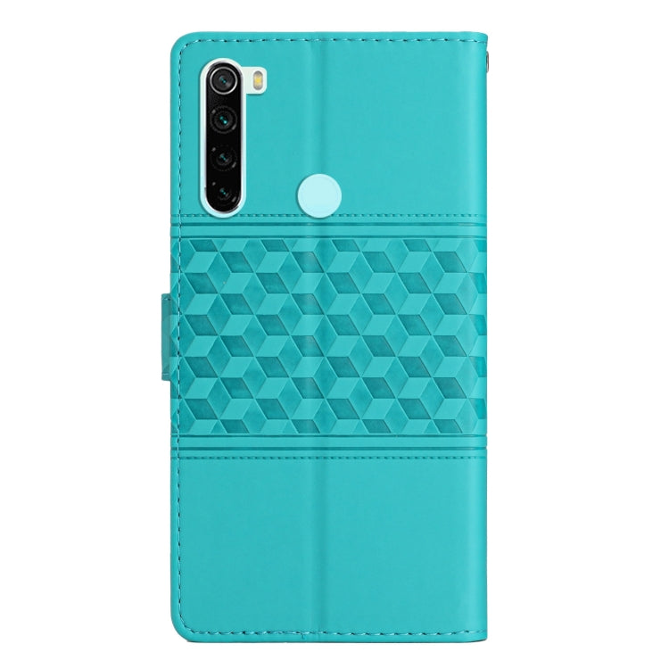 For Xiaomi Redmi Note 8T Diamond Embossed Skin Feel Leather Phone Case with Lanyard