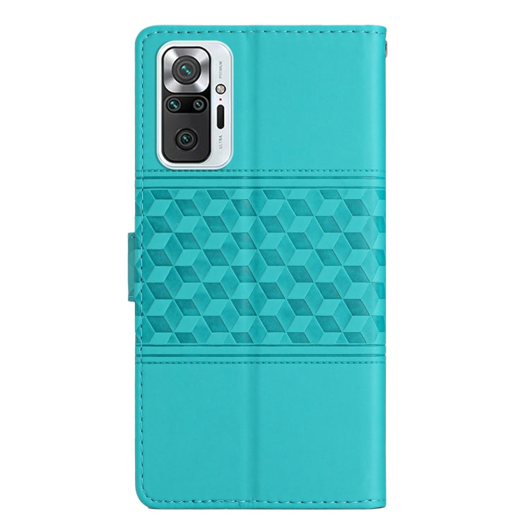 For Xiaomi Redmi Note 10 Pro / 10 Pro Max Diamond Embossed Skin Feel Leather Phone Case with Lanyard