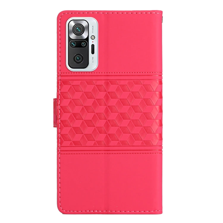 For Xiaomi Redmi Note 10 Pro / 10 Pro Max Diamond Embossed Skin Feel Leather Phone Case with Lanyard