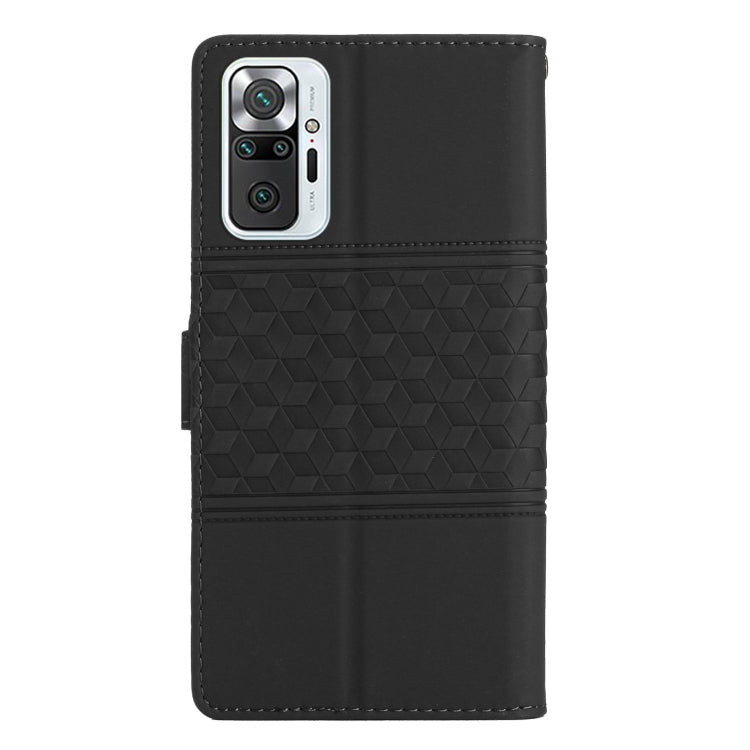 For Xiaomi Redmi Note 10 Pro / 10 Pro Max Diamond Embossed Skin Feel Leather Phone Case with Lanyard