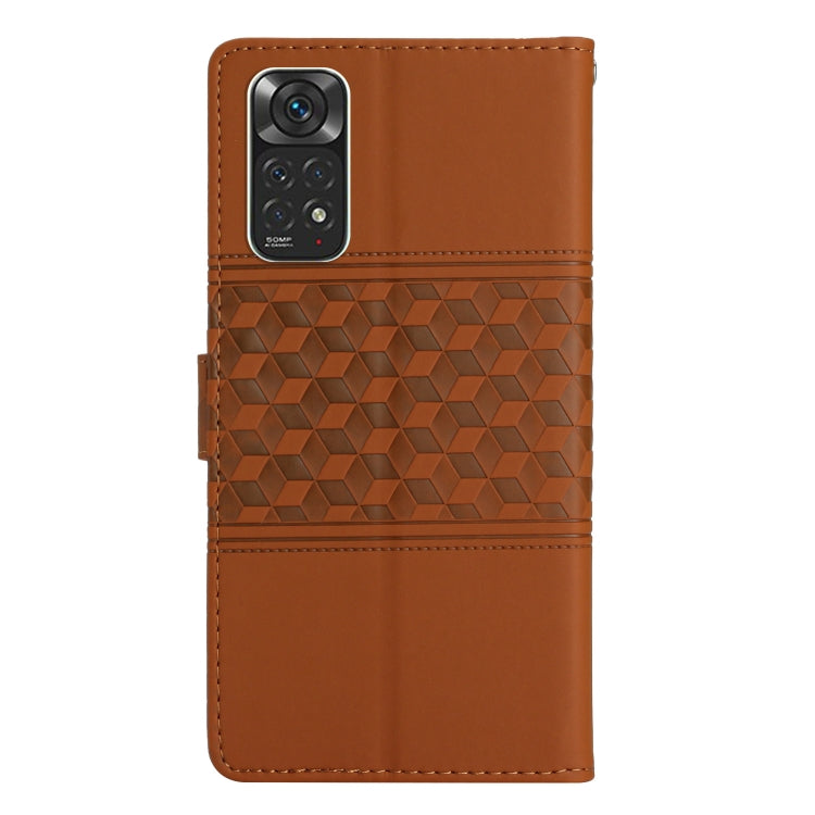 For Xiaomi Redmi Note 11 / Note 11s Diamond Embossed Skin Feel Leather Phone Case with Lanyard