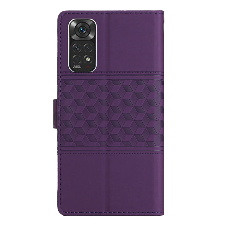 For Xiaomi Redmi Note 11 / Note 11s Diamond Embossed Skin Feel Leather Phone Case with Lanyard