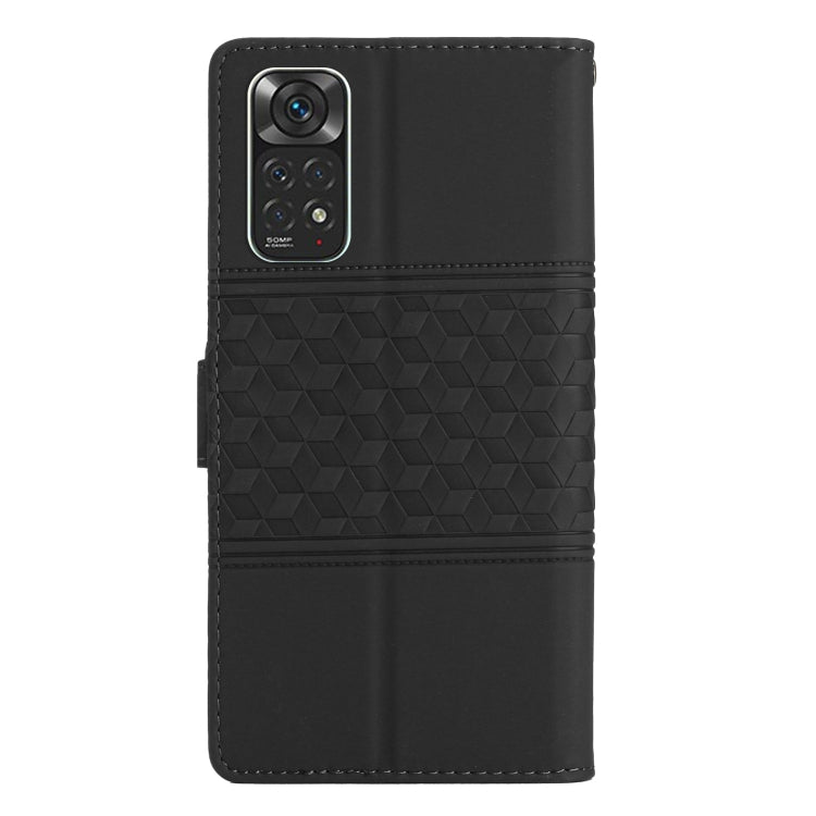 For Xiaomi Redmi Note 11 / Note 11s Diamond Embossed Skin Feel Leather Phone Case with Lanyard