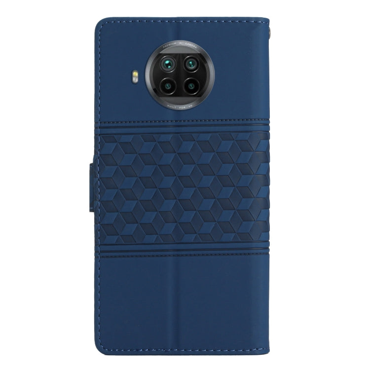 For Xiaomi Mi 10T Lite Diamond Embossed Skin Feel Leather Phone Case with Lanyard