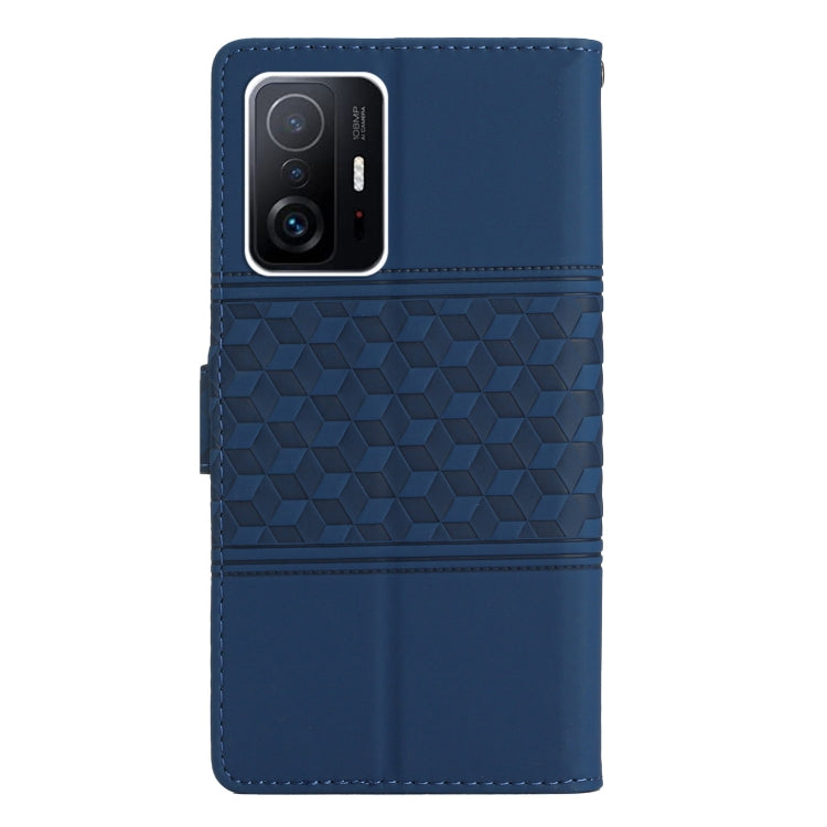 For Xiaomi Mi 11T / 11T Pro Diamond Embossed Skin Feel Leather Phone Case with Lanyard