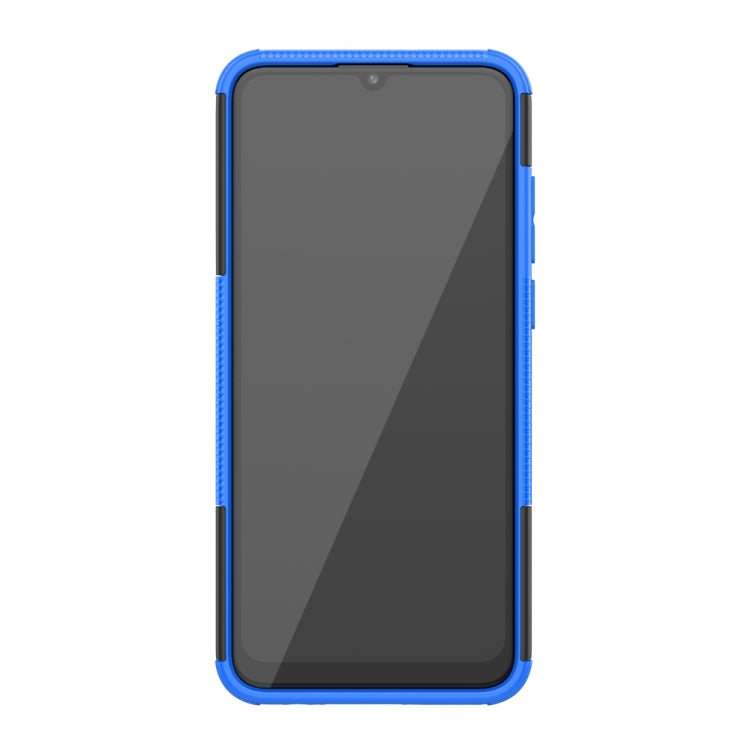 For Huawei Honor Play 9A Tire Texture Shockproof TPU+PC Protective Case with Holder