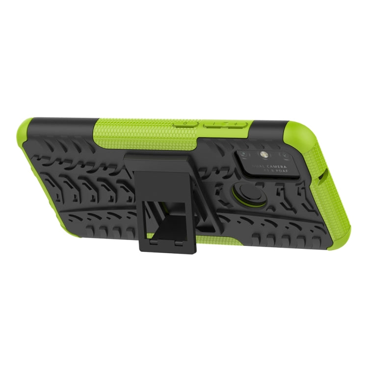 For Huawei Honor Play 9A Tire Texture Shockproof TPU+PC Protective Case with Holder