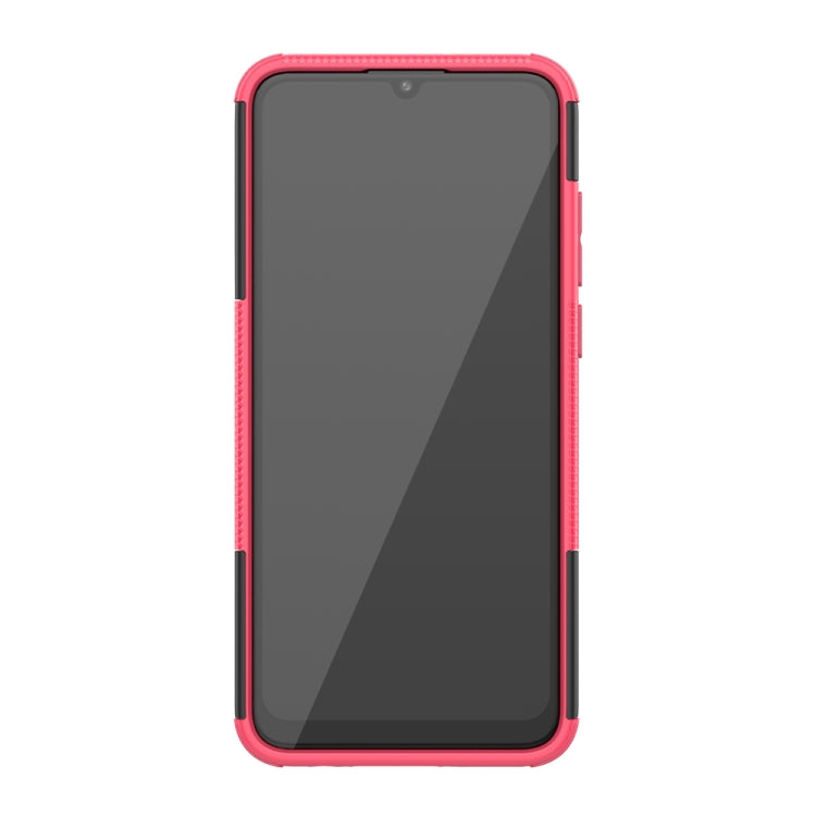 For Huawei Honor Play 9A Tire Texture Shockproof TPU+PC Protective Case with Holder