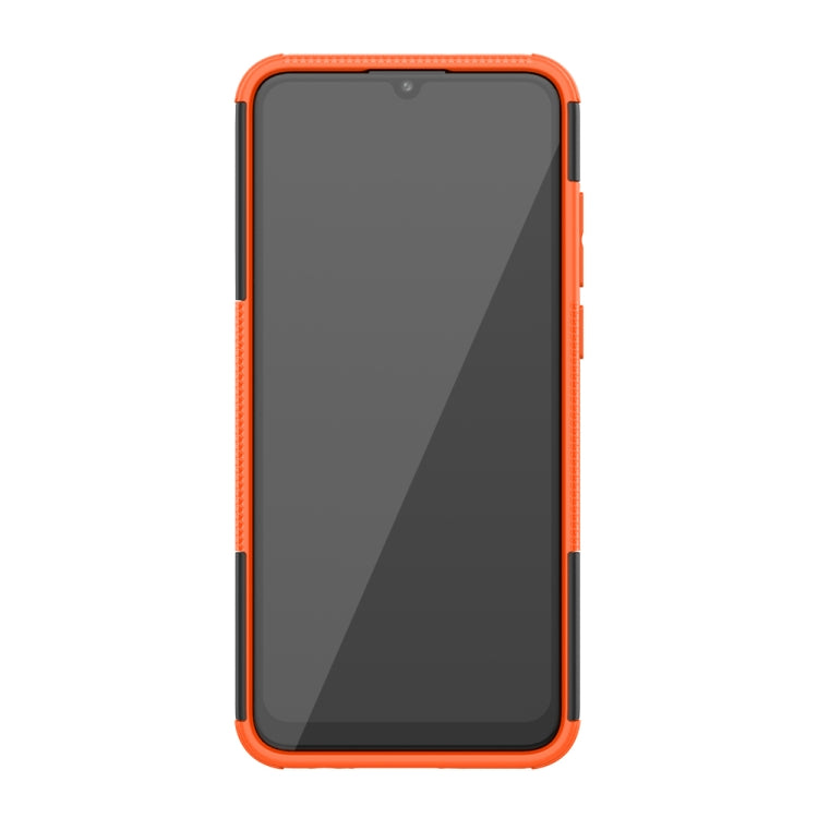 For Huawei Honor Play 9A Tire Texture Shockproof TPU+PC Protective Case with Holder