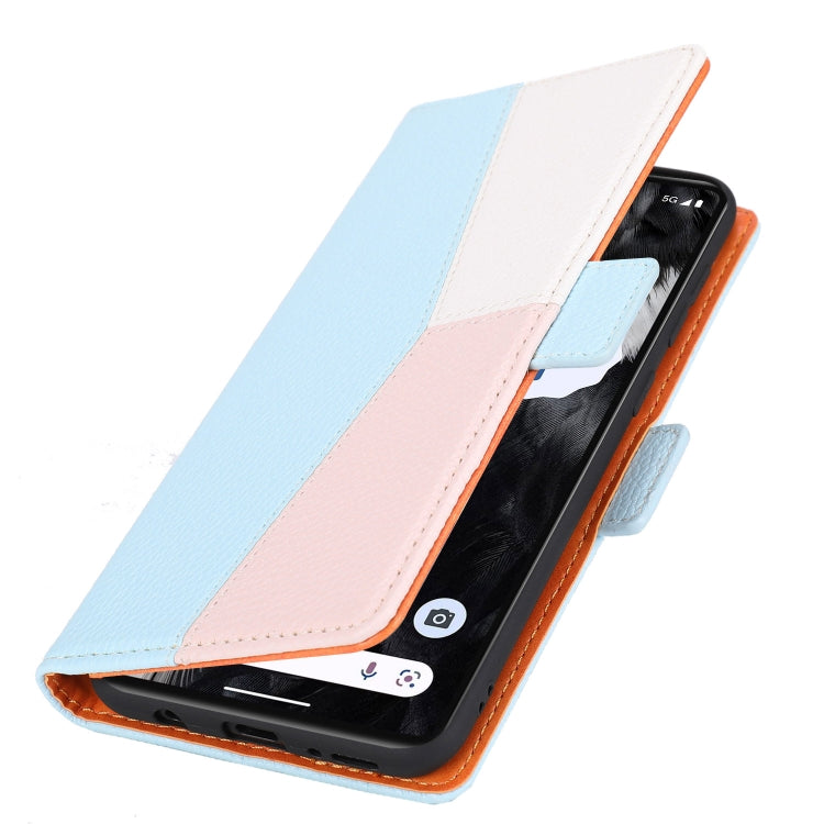 For Google Pixel 7 Pro 5G Litchi Texture Color Matching Leather Phone Case