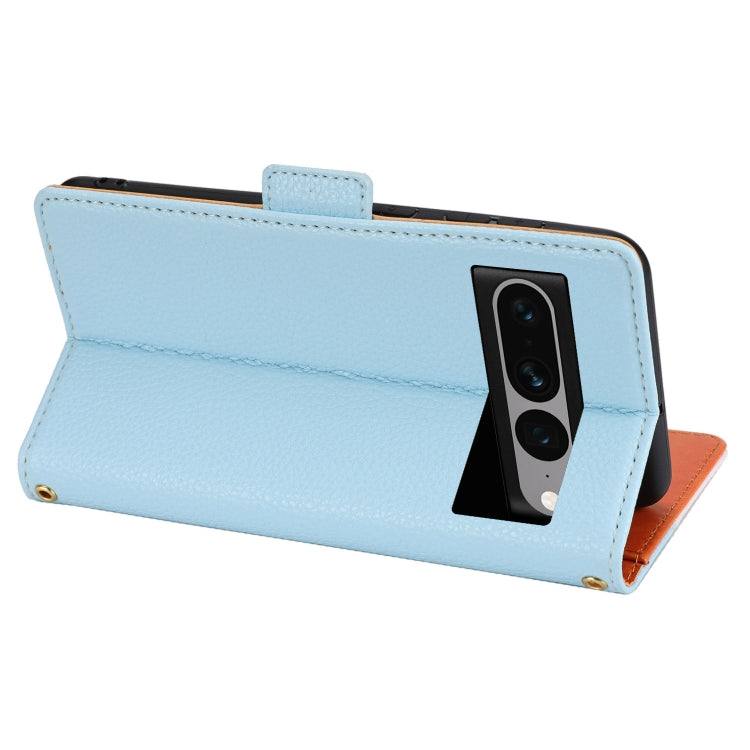 For Google Pixel 7 Pro 5G Litchi Texture Color Matching Leather Phone Case