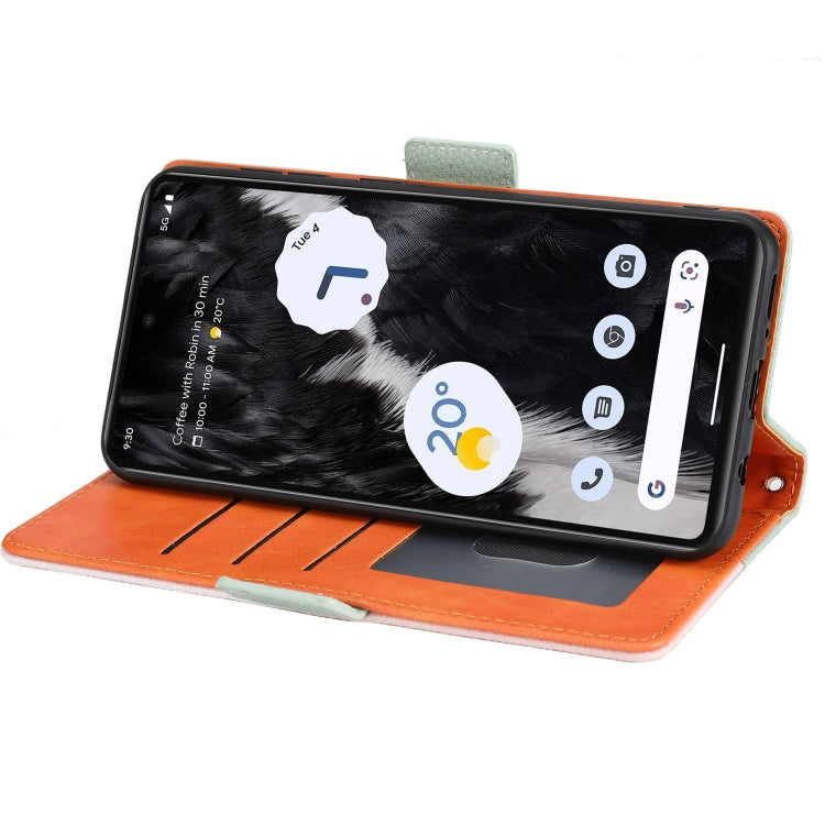 For Google Pixel 7 Pro 5G Litchi Texture Color Matching Leather Phone Case