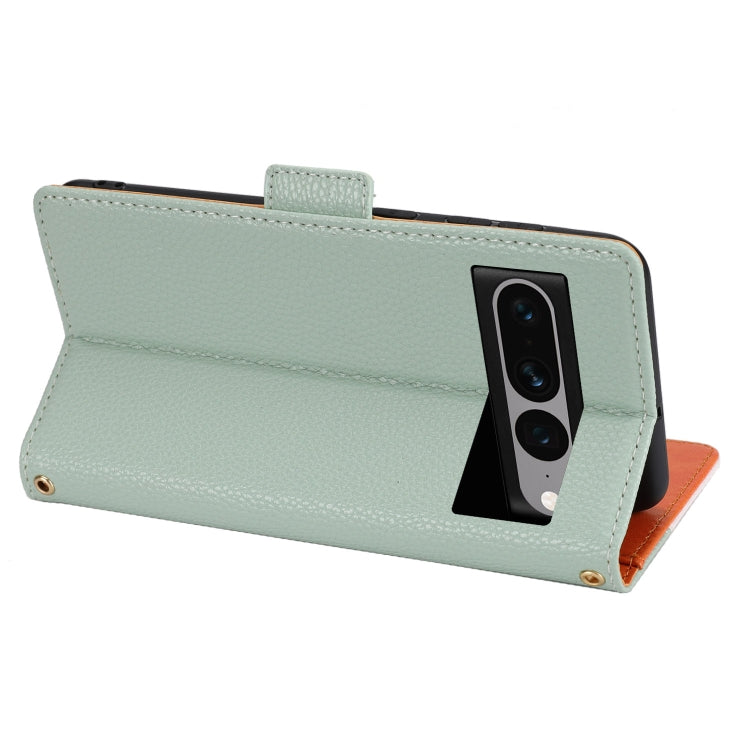 For Google Pixel 7 Pro 5G Litchi Texture Color Matching Leather Phone Case