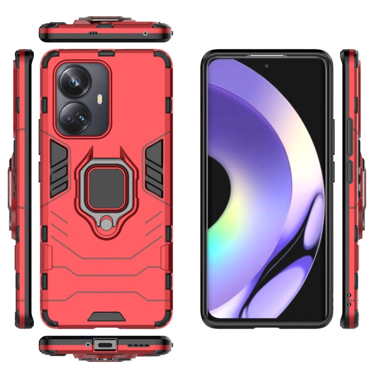 For Realme 10 Pro+ Magnetic Ring Holder PC + TPU Phone Case