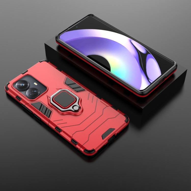 For Realme 10 Pro+ Magnetic Ring Holder PC + TPU Phone Case