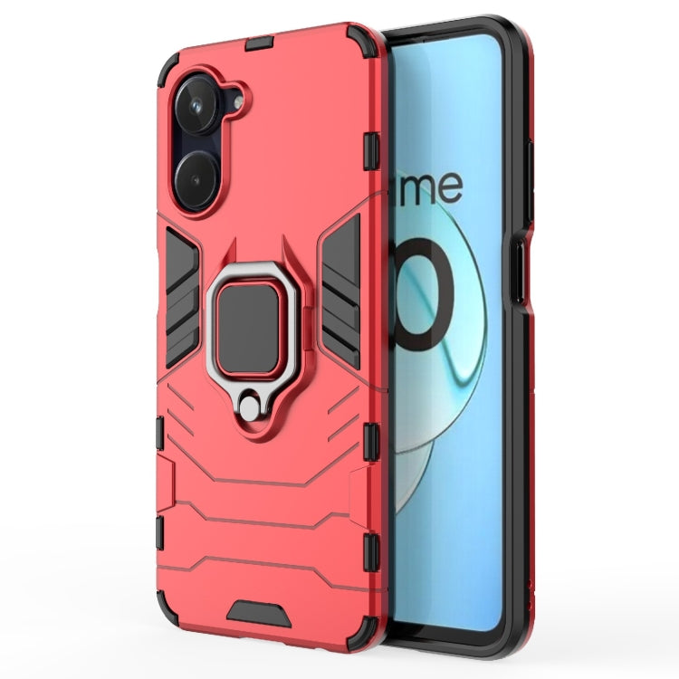 For Realme 10 4G Magnetic Ring Holder PC + TPU Phone Case