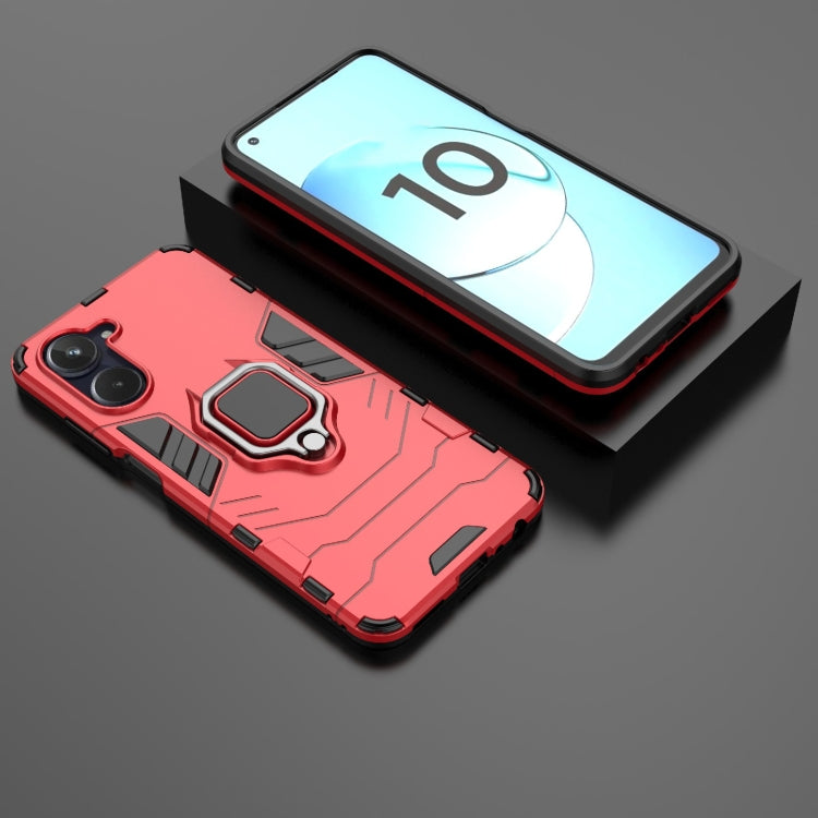 For Realme 10 4G Magnetic Ring Holder PC + TPU Phone Case