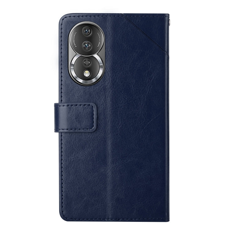 For Honor 80 HT01 Y-shaped Pattern Flip Leather Phone Case