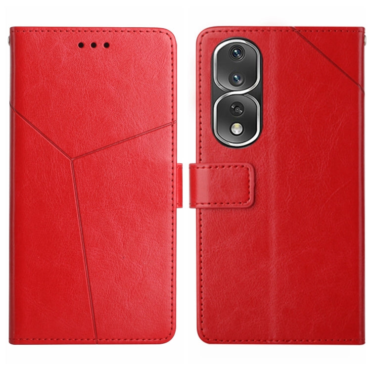 For Honor 80 Pro HT01 Y-shaped Pattern Flip Leather Phone Case