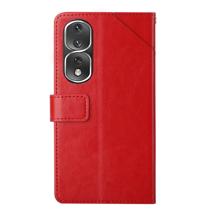 For Honor 80 Pro HT01 Y-shaped Pattern Flip Leather Phone Case