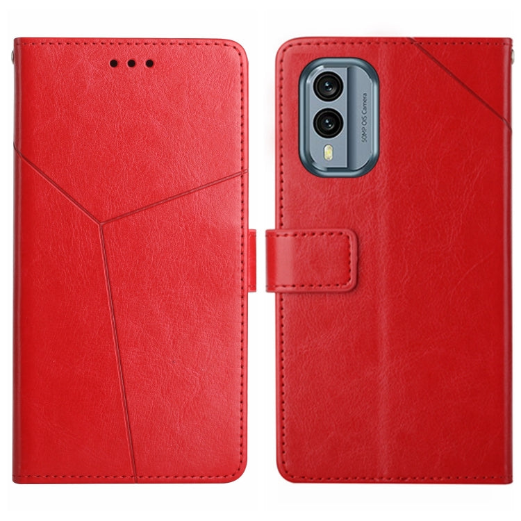 For Nokia X30 HT01 Y-shaped Pattern Flip Leather Phone Case