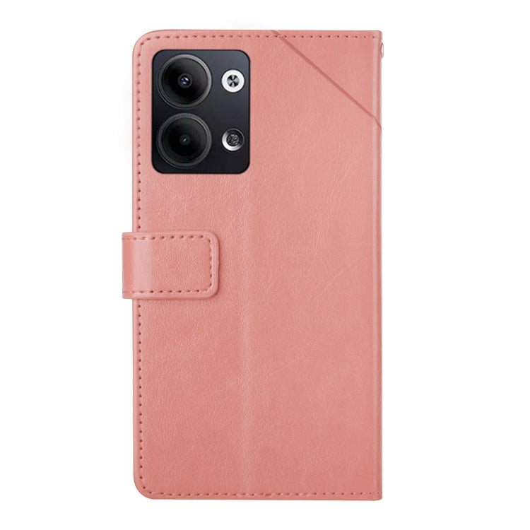 For OPPO Reno9 / Reno9 Pro HT01 Y-shaped Pattern Flip Leather Phone Case