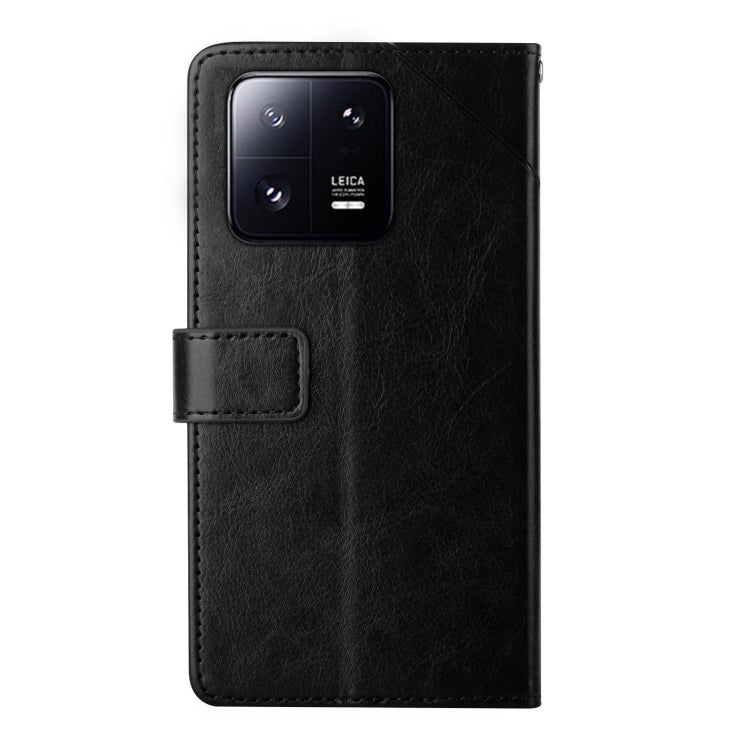 For Xiaomi 13 Pro HT01 Y-shaped Pattern Flip Leather Phone Case