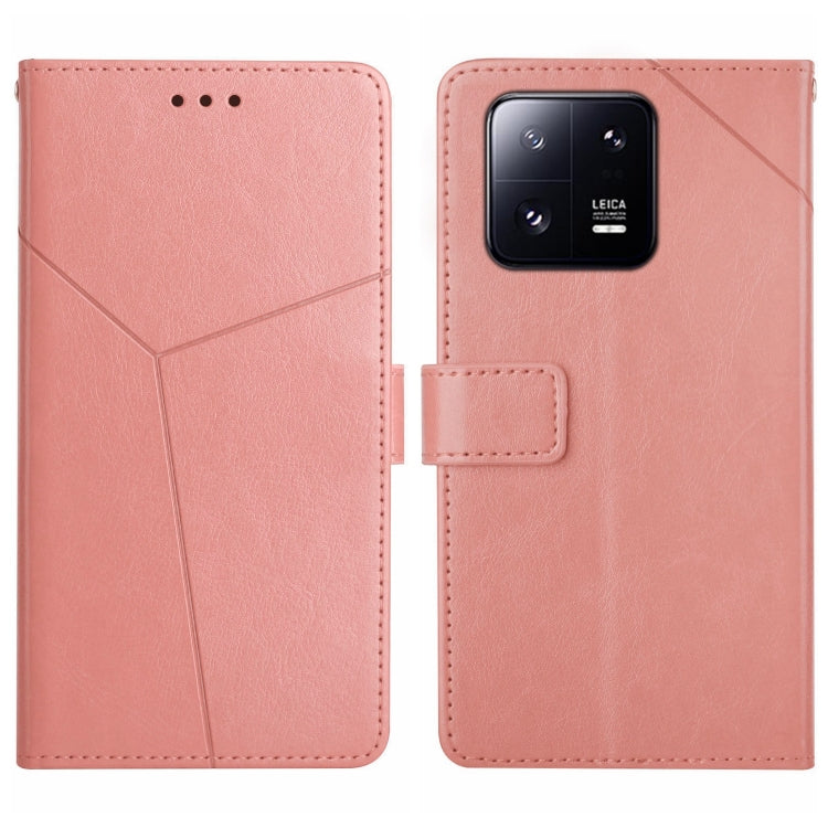 For Xiaomi 13 Pro HT01 Y-shaped Pattern Flip Leather Phone Case