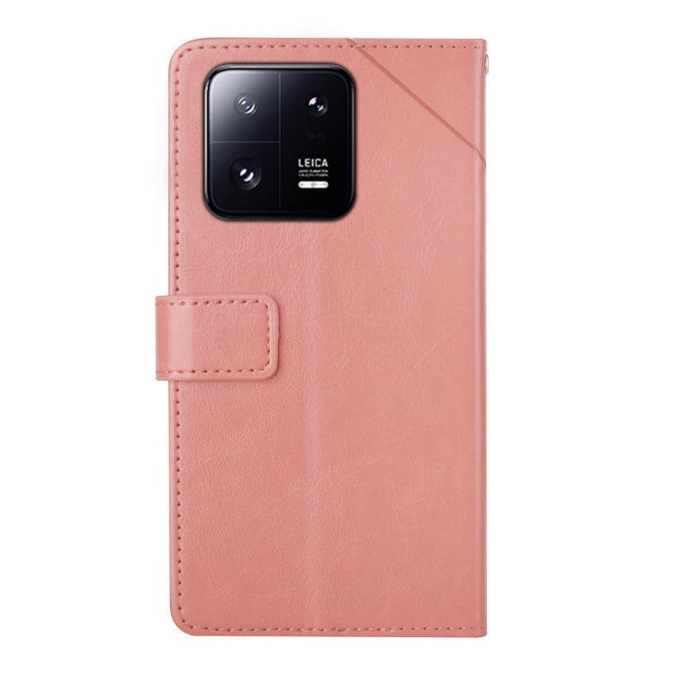 For Xiaomi 13 Pro HT01 Y-shaped Pattern Flip Leather Phone Case