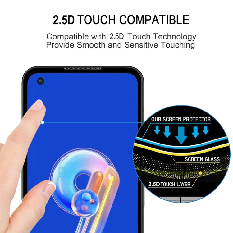 For Asus Zenfone 9 Full Glue Full Cover Screen Protector Tempered Glass Film
