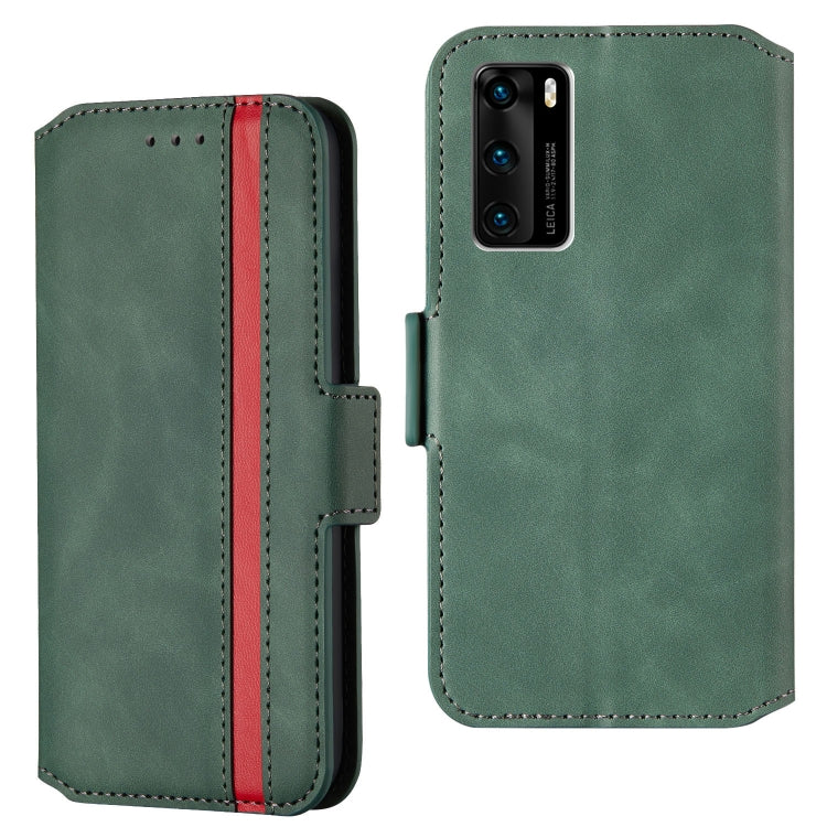 For Huawei P40 Vintage Matte Oil-edge Horizontal Flip Leather Case with Bracket & Card Slots