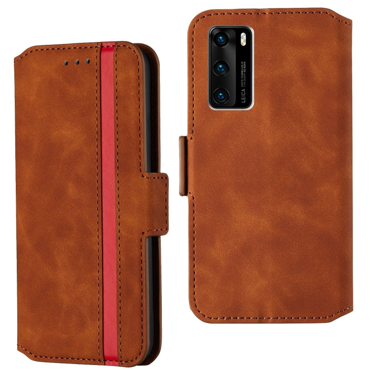 For Huawei P40 Vintage Matte Oil-edge Horizontal Flip Leather Case with Bracket & Card Slots
