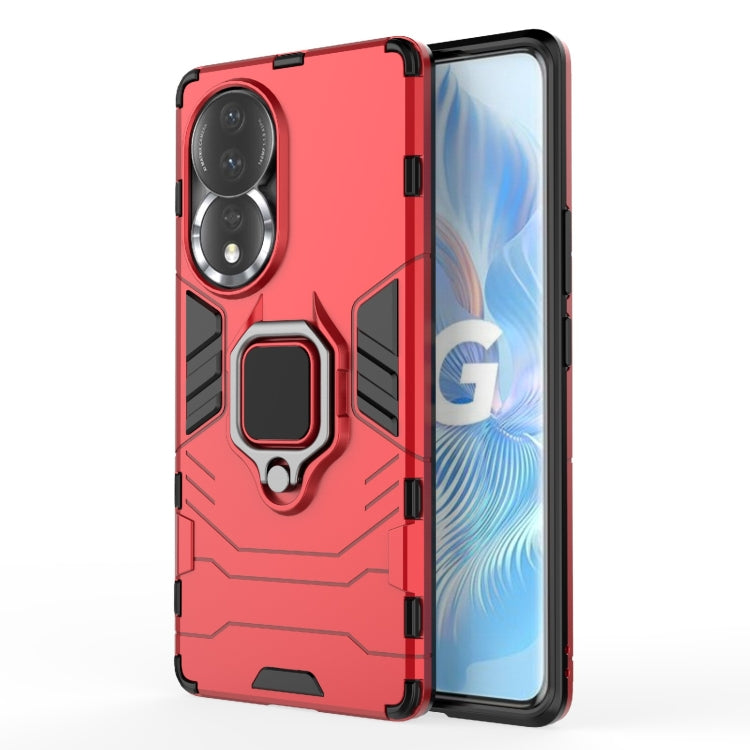 For Honor 80 Shockproof PC + TPU Phone Case with Magnetic Ring Holder