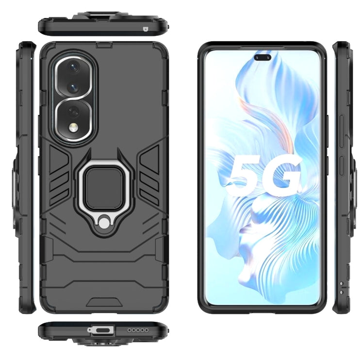For Honor 80 Pro Shockproof PC + TPU Phone Case with Magnetic Ring Holder