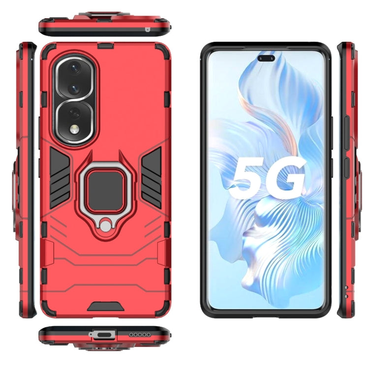 For Honor 80 Pro Shockproof PC + TPU Phone Case with Magnetic Ring Holder