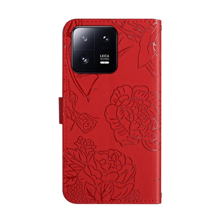 For Xiaomi 13 Pro HT03 Skin Feel Butterfly Embossed Flip Leather Phone Case